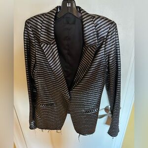 RTA IGGY Jacket Metallic Silver  and Black Size XS Excellent Condition
